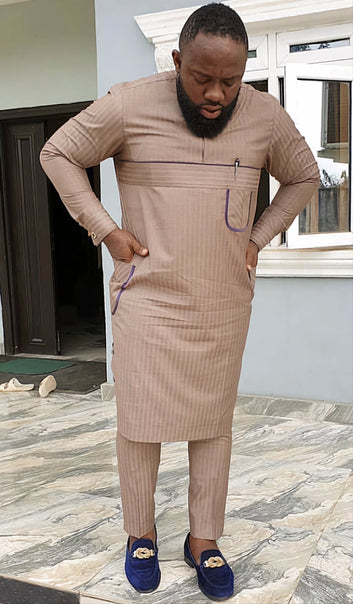 MG Men's Traditional African Wear/ Kafka, African Suit T84