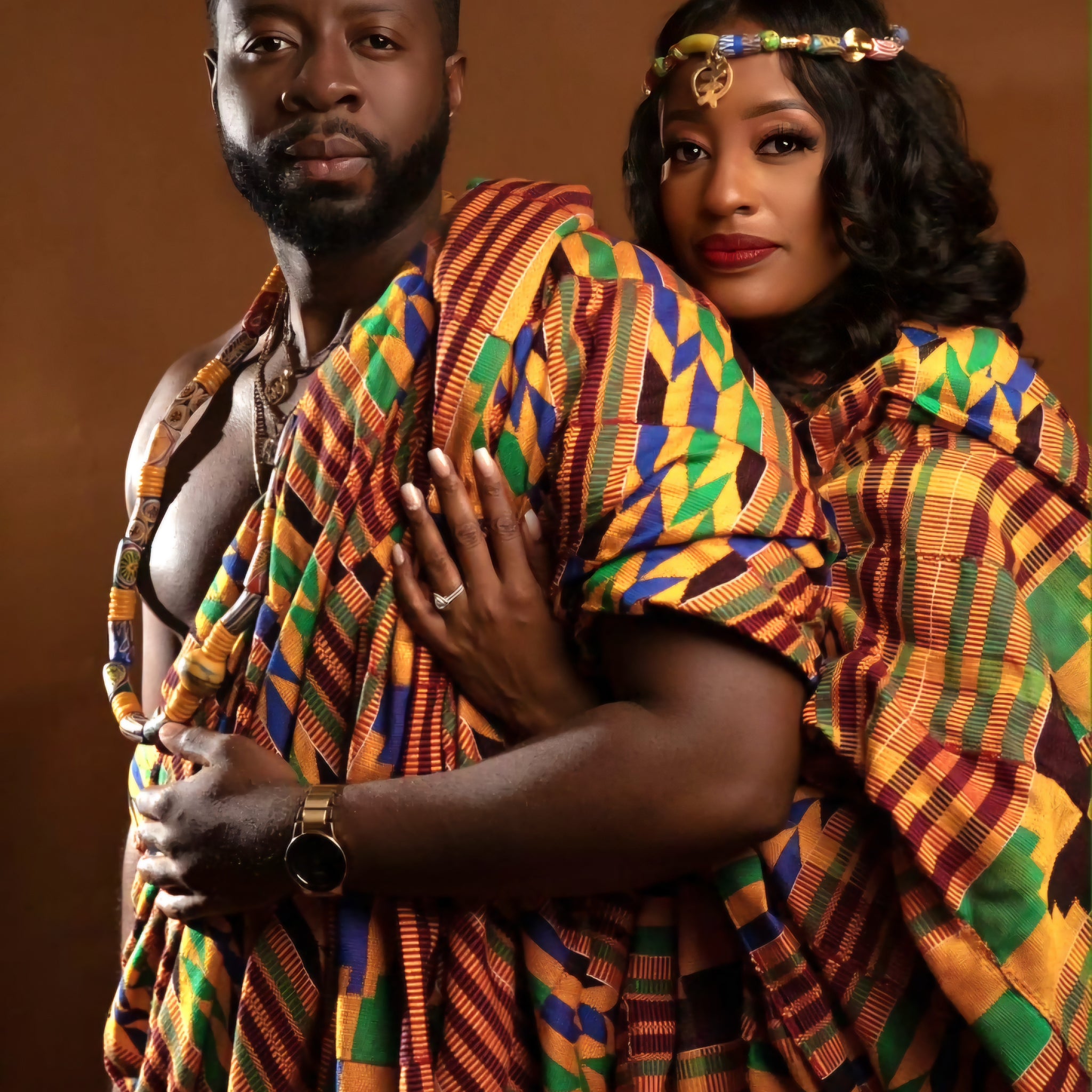 Authentic Hand Weaved Kente Cloth A84