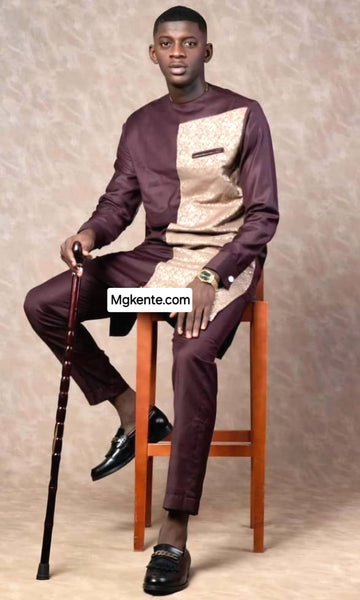 MG Men's Traditional African Wear/ Kafka, African Suit T226