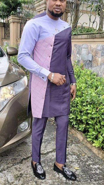 MG Men's Traditional African Wear/ Kafka, African Suit T197