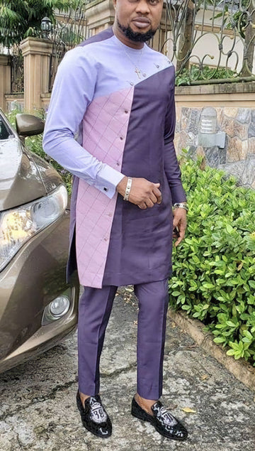 MG Men's Traditional African Wear/ Kafka, African Suit T197