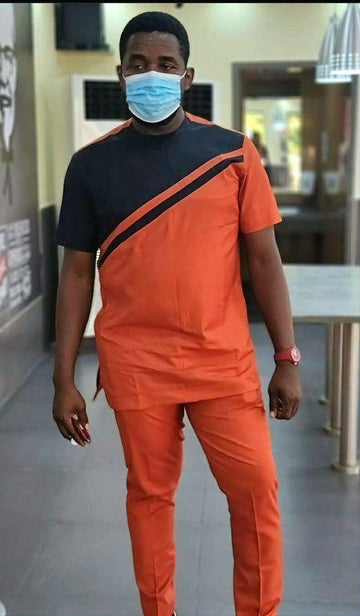 MG Men's Traditional African Wear/ Kafka, African Suit T182