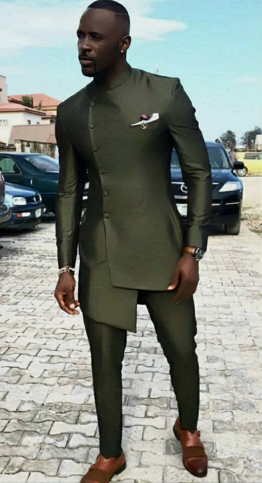 MG Men's Traditional African Wear/ Kafka, African Suit T72