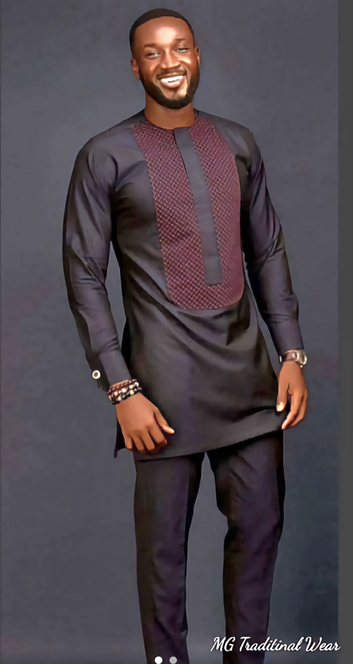 MG Men's Traditional African Wear/ Kafka, African Suit T71