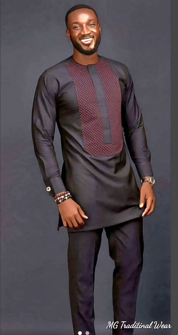 MG Men's Traditional African Wear/ Kafka, African Suit T71