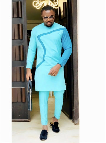 MG Men's Traditional African Wear/ Kafka, African Suit T208