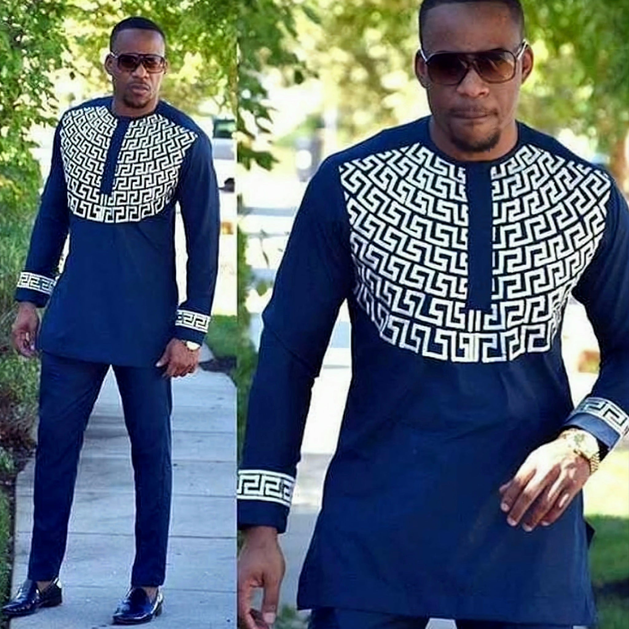 Men's Traditional African Wear/ Kafka, African Suit T12