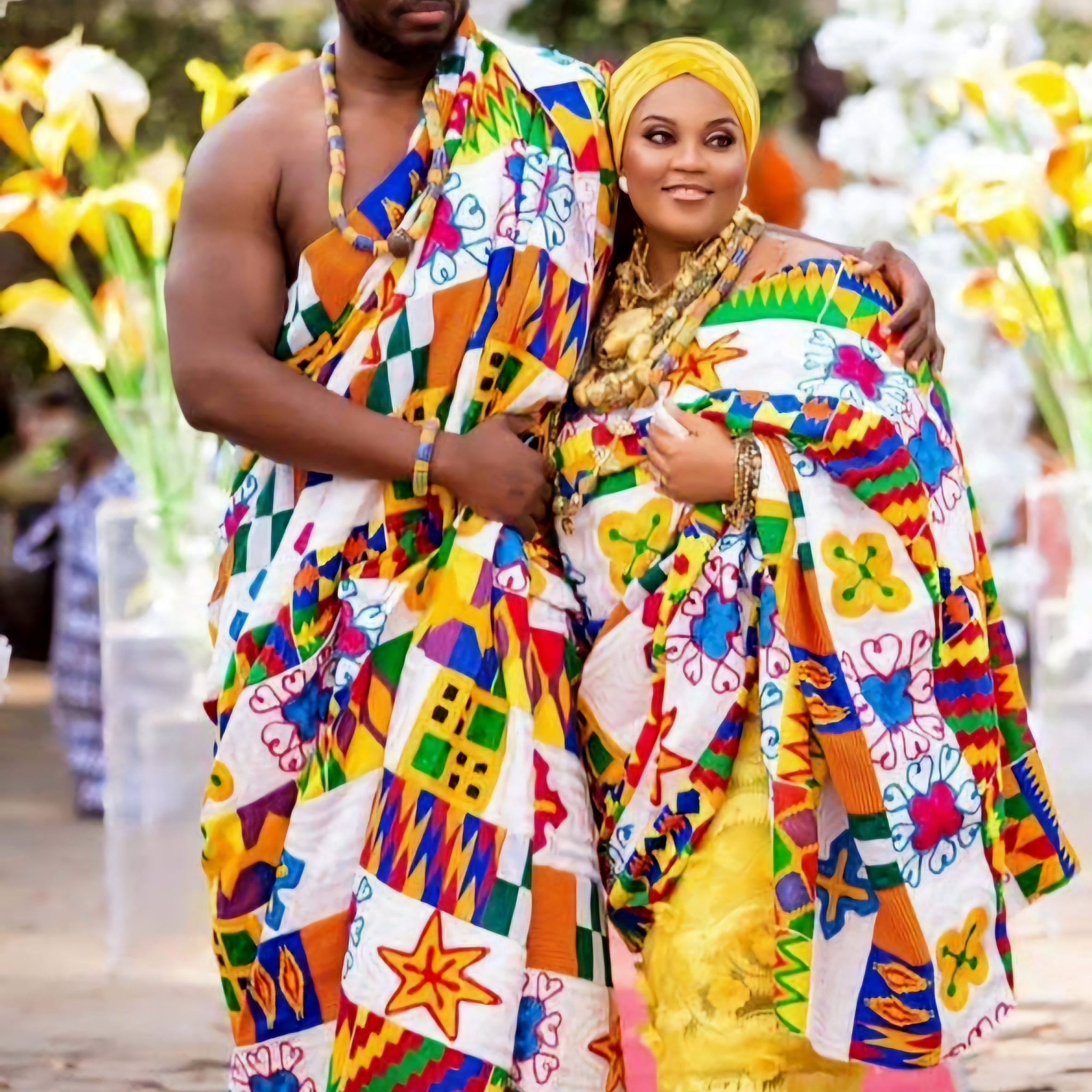 MG Royal Hand Weaved Kente Cloth R145