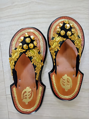 Marrying Ghana African Men's Royal Traditional Sandals AS05