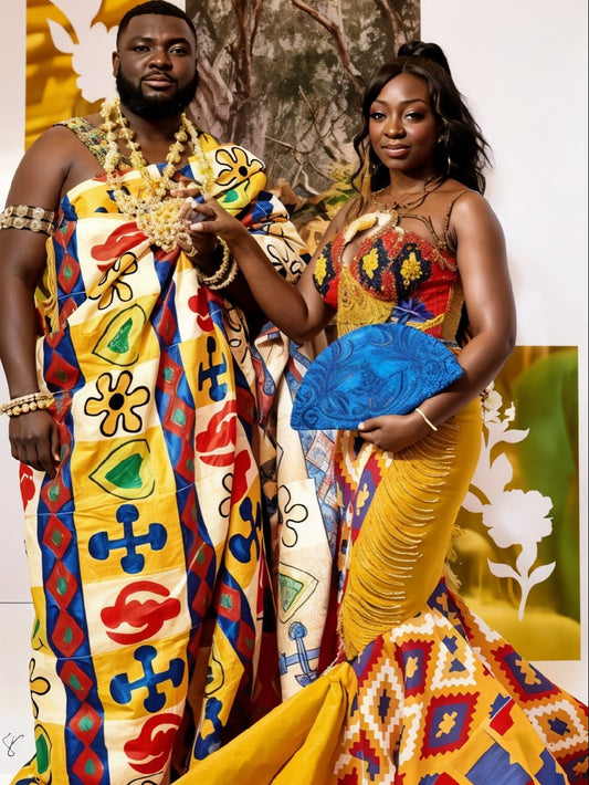 MG Royal Hand Weaved Kente Cloth R109