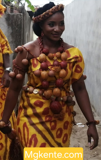 MG Royal Double Hand Weaved Kente Cloth R173