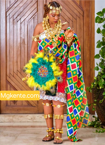 MG Royal Hand Weaved Kente Cloth R109