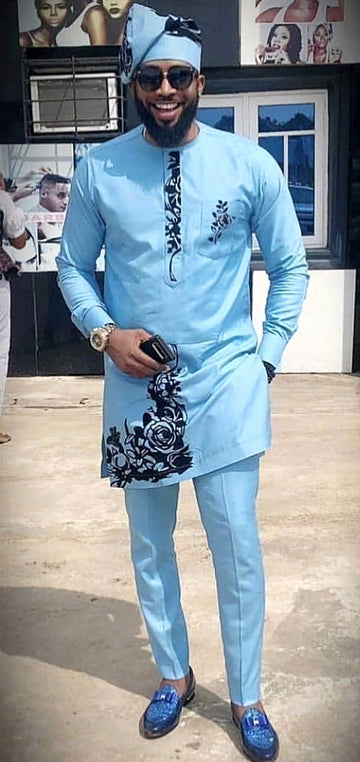 MG Men's Traditional African Wear/ Kafka, African Suit T142