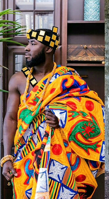 MG Royal Hand Weaved Kente Cloth R108