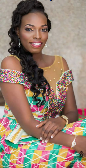 MG Authentic Hand Weaved Kente Cloth A00565