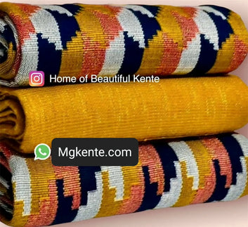 MG Premium Double Pattern Hand Weaved Kente Cloth P611