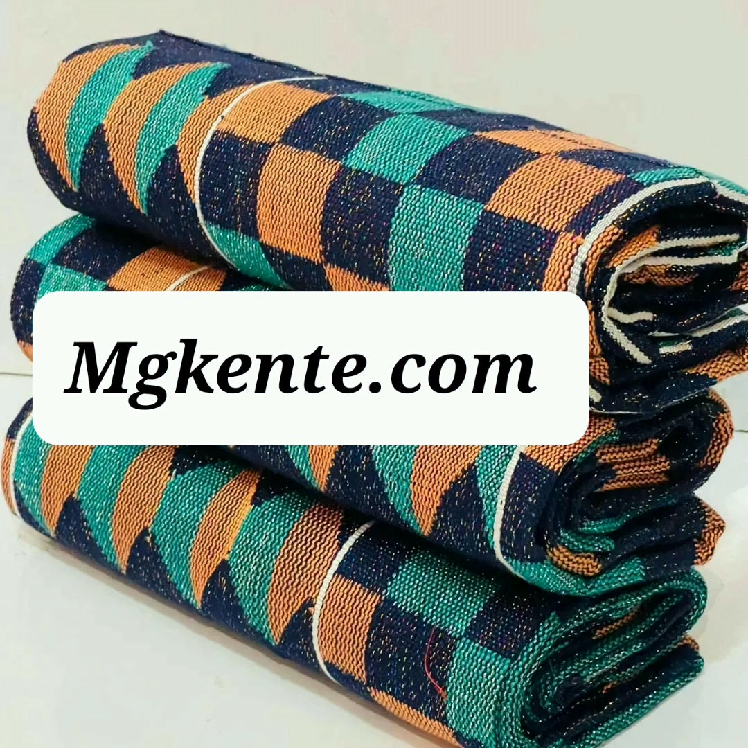 MG Premium Double Pattern Hand Weaved Kente Cloth P03113