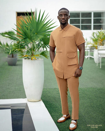 MG Men's Traditional African Wear/ Kafka, African Suit T238