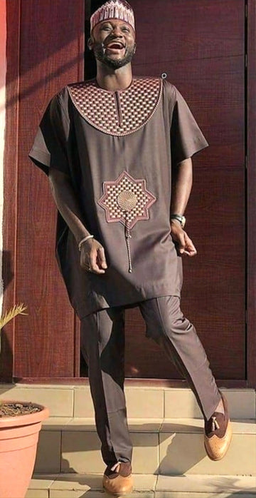 MG Men's Traditional African Wear/ Kafka, African Suit T191