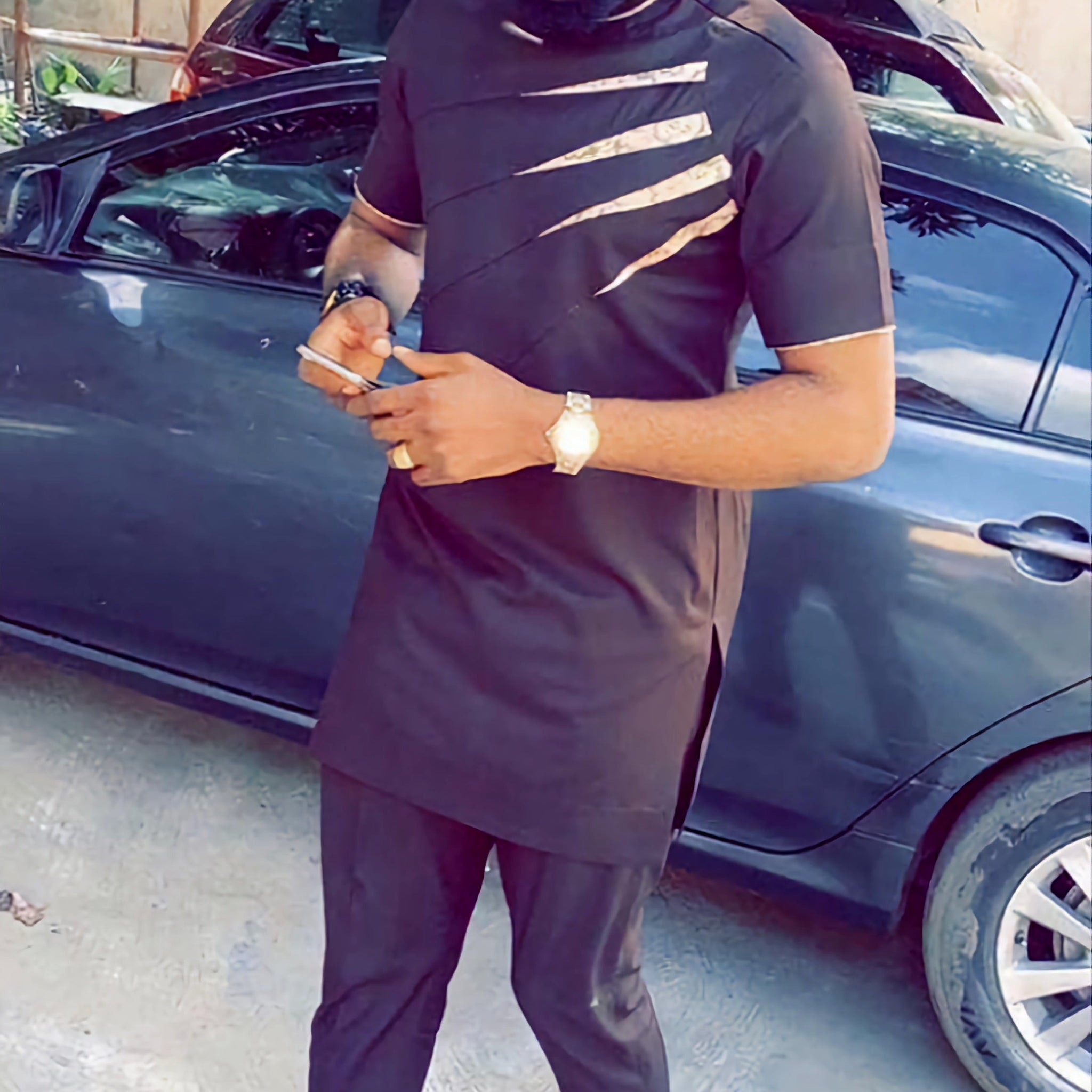 MG Men's Traditional African Wear/ Kafka, African Suit T52