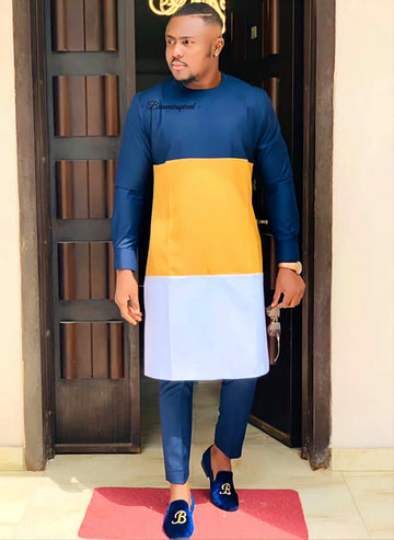 MG Men's Traditional African Wear/ Kafka, African Suit T214