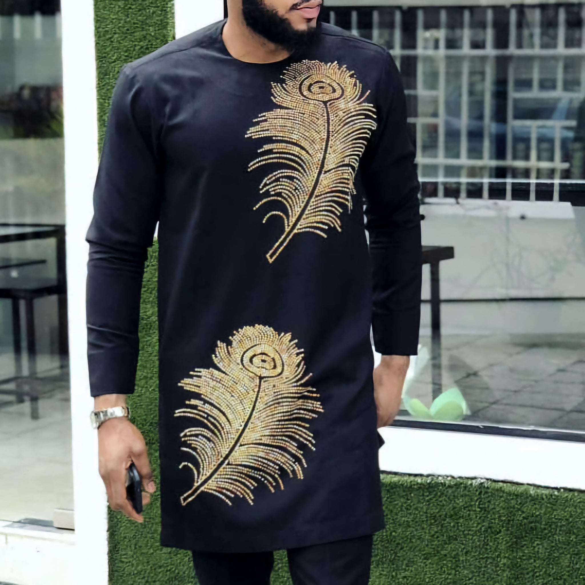 MG Men's Traditional African Wear/ Kafka, African Suit T44