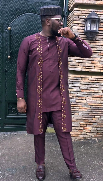 MG Men's Traditional African Wear/ Kafka, African Suit T225