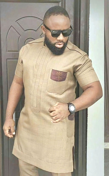 MG Men's Traditional African Wear/ Kafka, African Suit T46