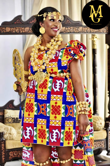 MG Royal Double Hand Weaved Kente Cloth R155