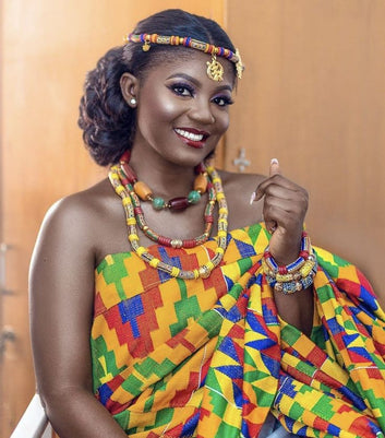 MG Premium Double Pattern Hand Weaved Kente Cloth P