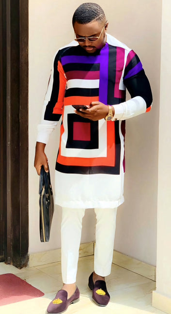 MG Men's Traditional African Wear/ Kafka, African Suit T163