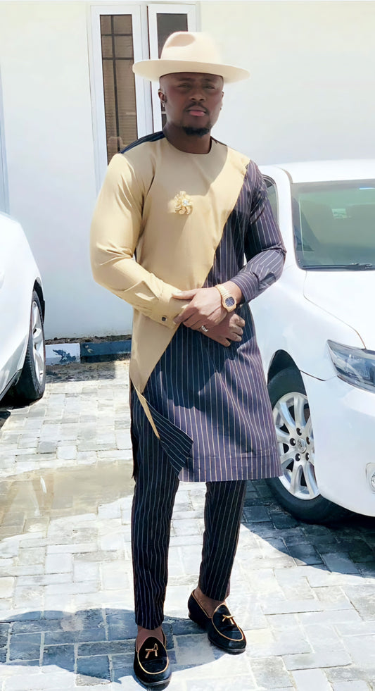 MG Men's Traditional African Wear/ Kafka, African Suit T164