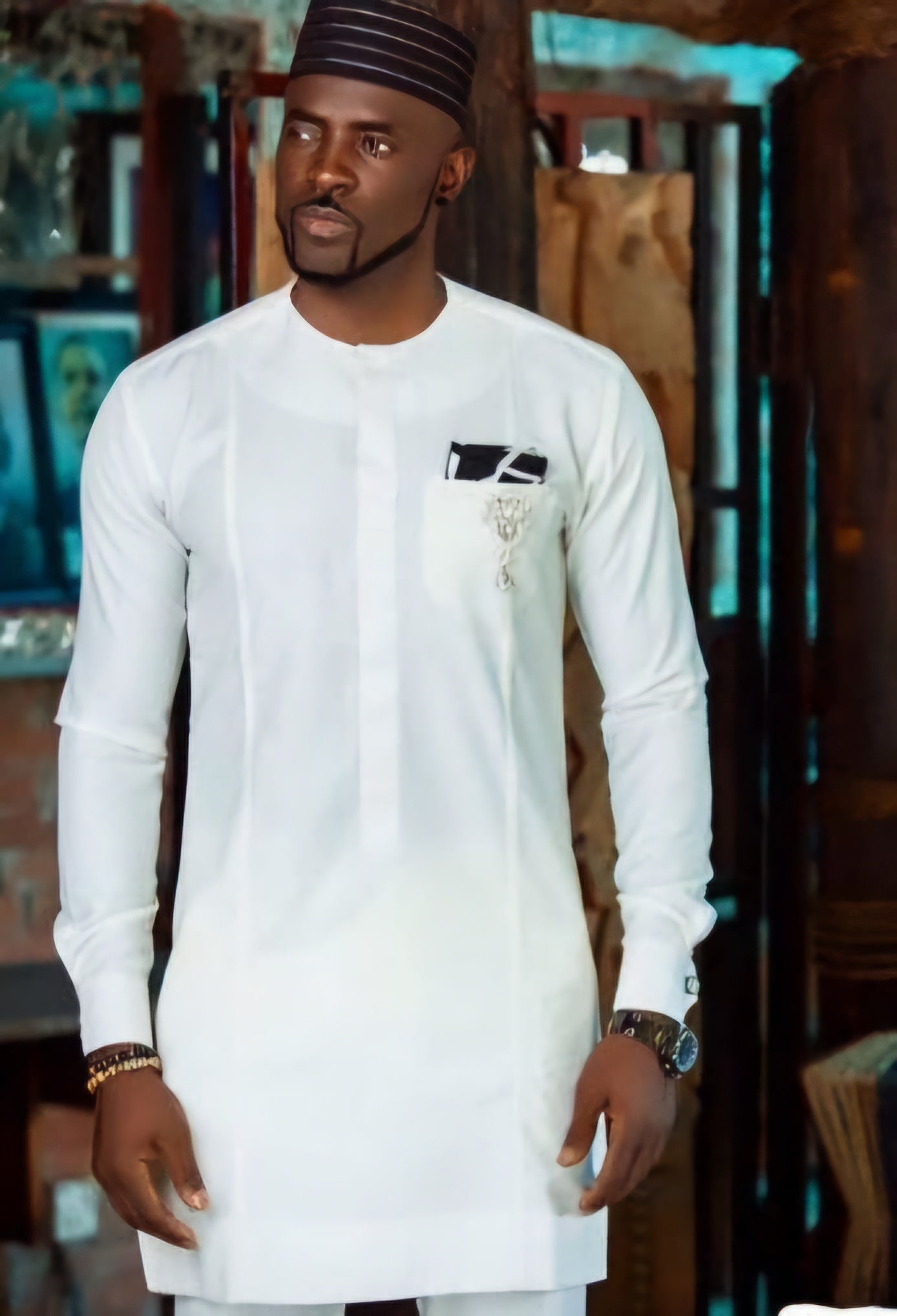 MG Men's Traditional African Wear/ Kafka, African Suit T32