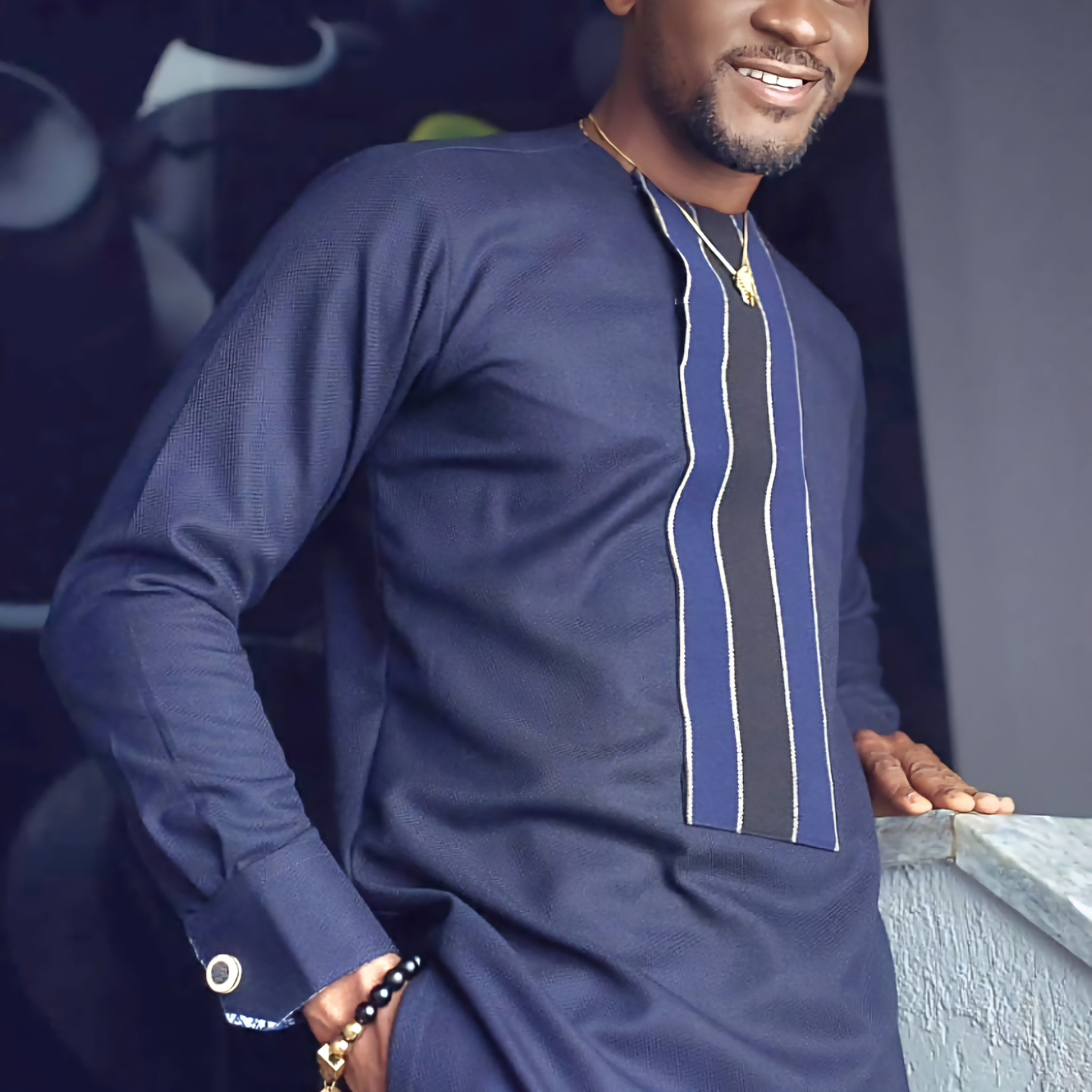 MG Men's Traditional African Wear/ Kafka, African Suit T103