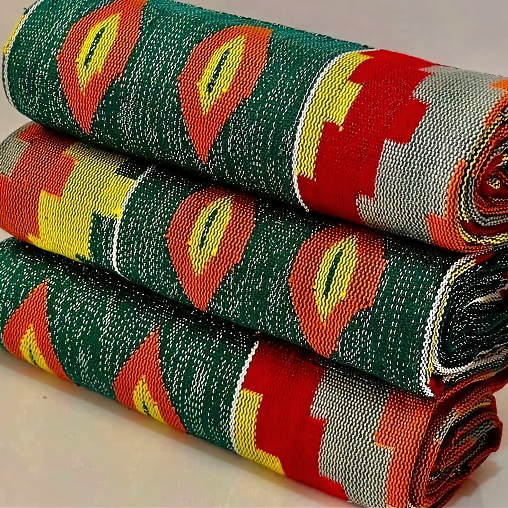 MG Premium Double Pattern Hand Weaved Kente Cloth P081