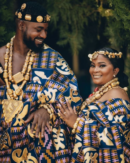 MG AKOFENA & NYAME Authentic Hand Weaved Kente Cloth A0183