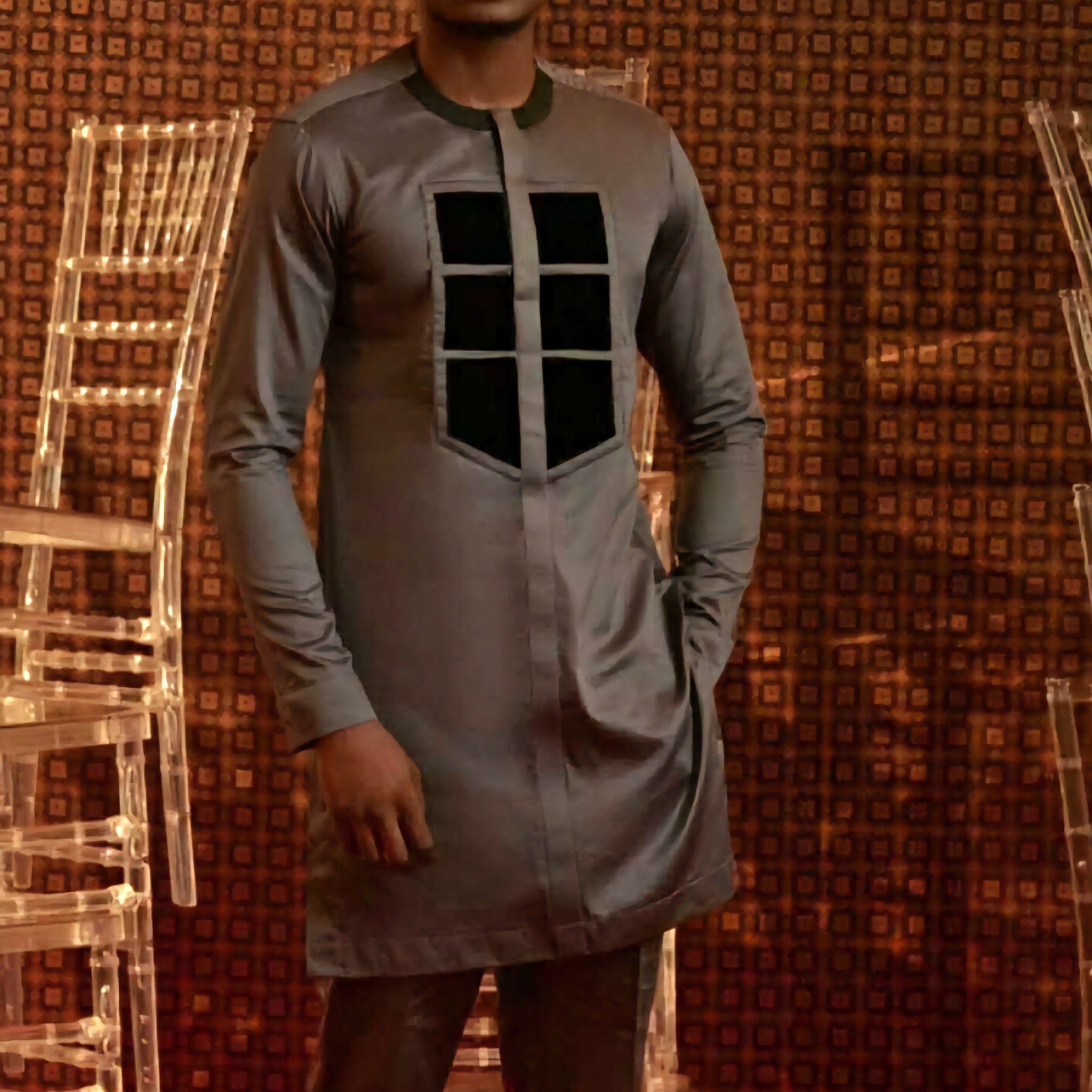 MG Men's Traditional African Wear/ Kafka, African Suit T56