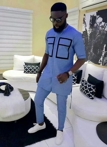 MG Men's Traditional African Wear/ Kafka, African Suit T75