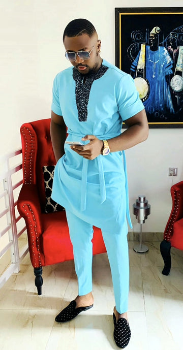 MG Men's Traditional African Wear/ Kafka, African Suit T156