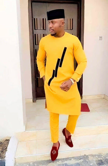 MG Men's Traditional African Wear/ Kafka, African Suit T210