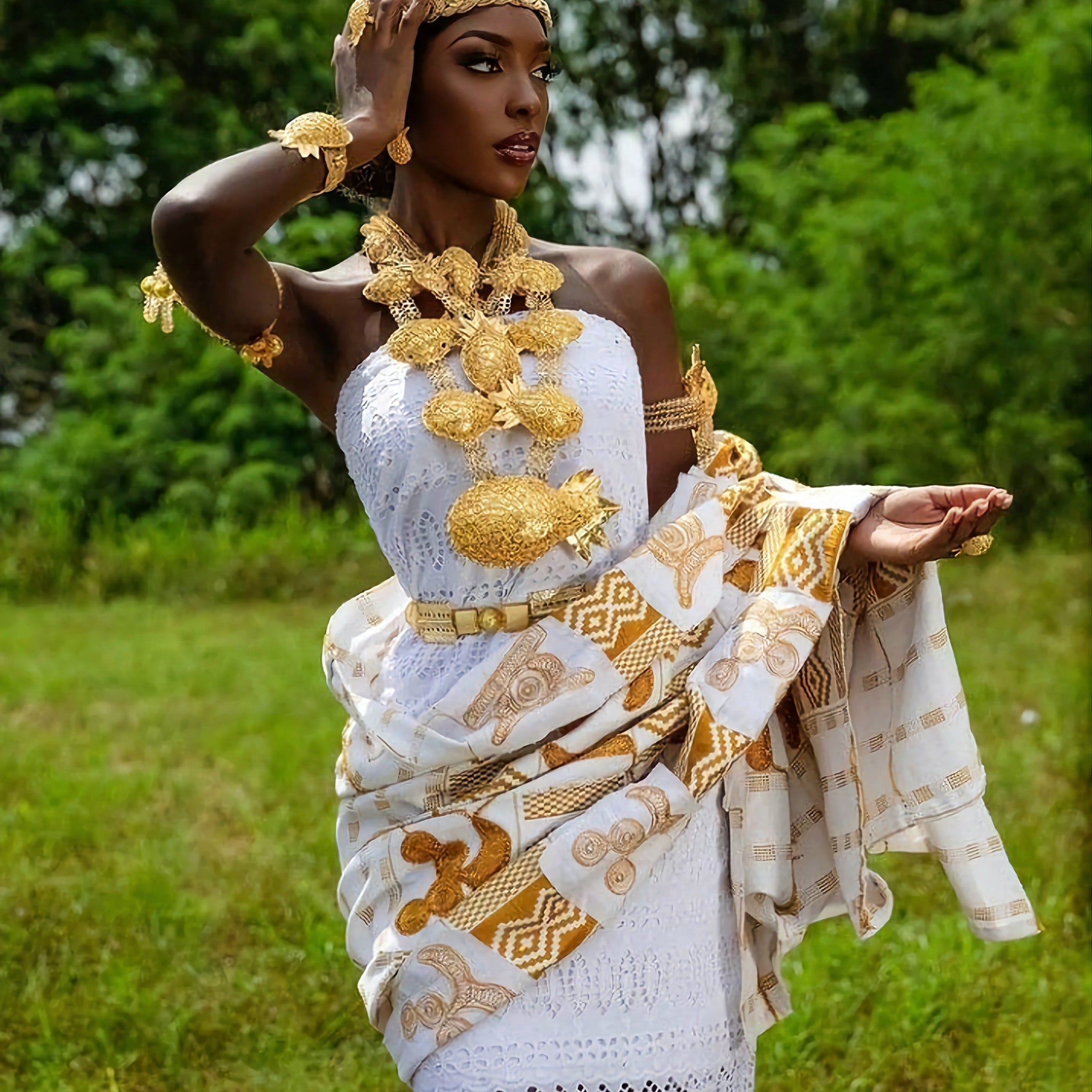 MG Authentic Hand Weaved Kente Cloth A100