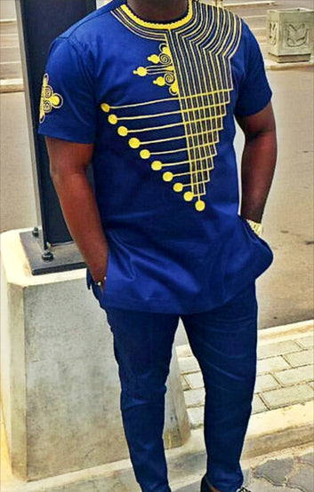 MG Men's Traditional African Wear/ Kafka, African Suit T70