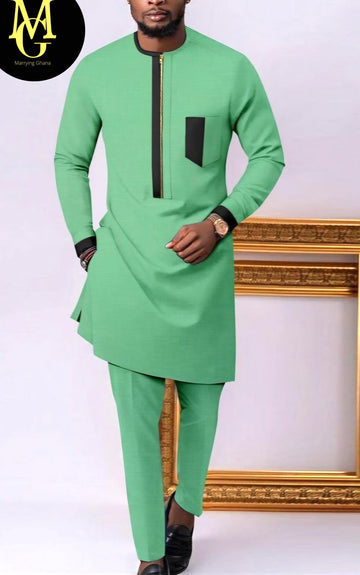 MG Men's Traditional African Wear/ Kafka, African Suit T227