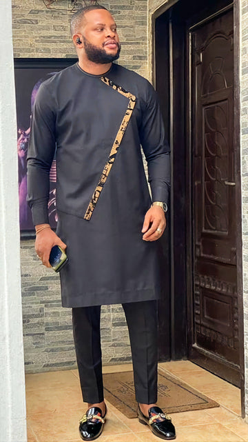 MG Men's Traditional African Wear/ Kafka, African Suit T234