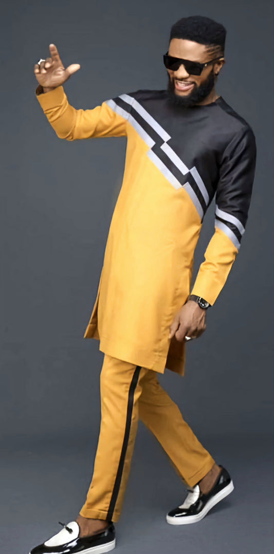 MG Men's Traditional African Wear/ Kafka, African Suit T124