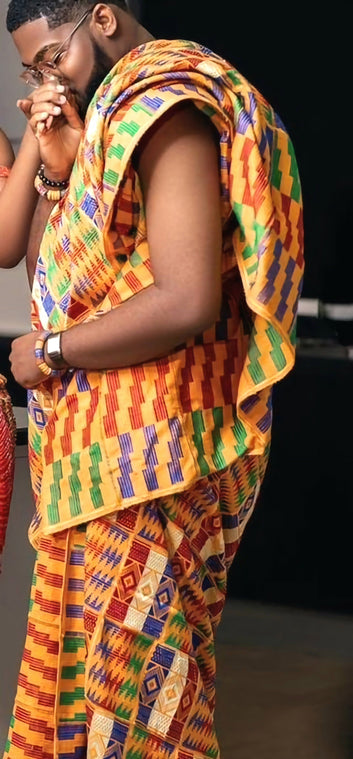 MG Authentic Hand Weaved Kente Cloth A02122