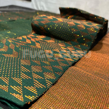 Fugu Guru New Fashion Brand Collection gives highest quality Striped Bonwire Kente Cloth/ FG228