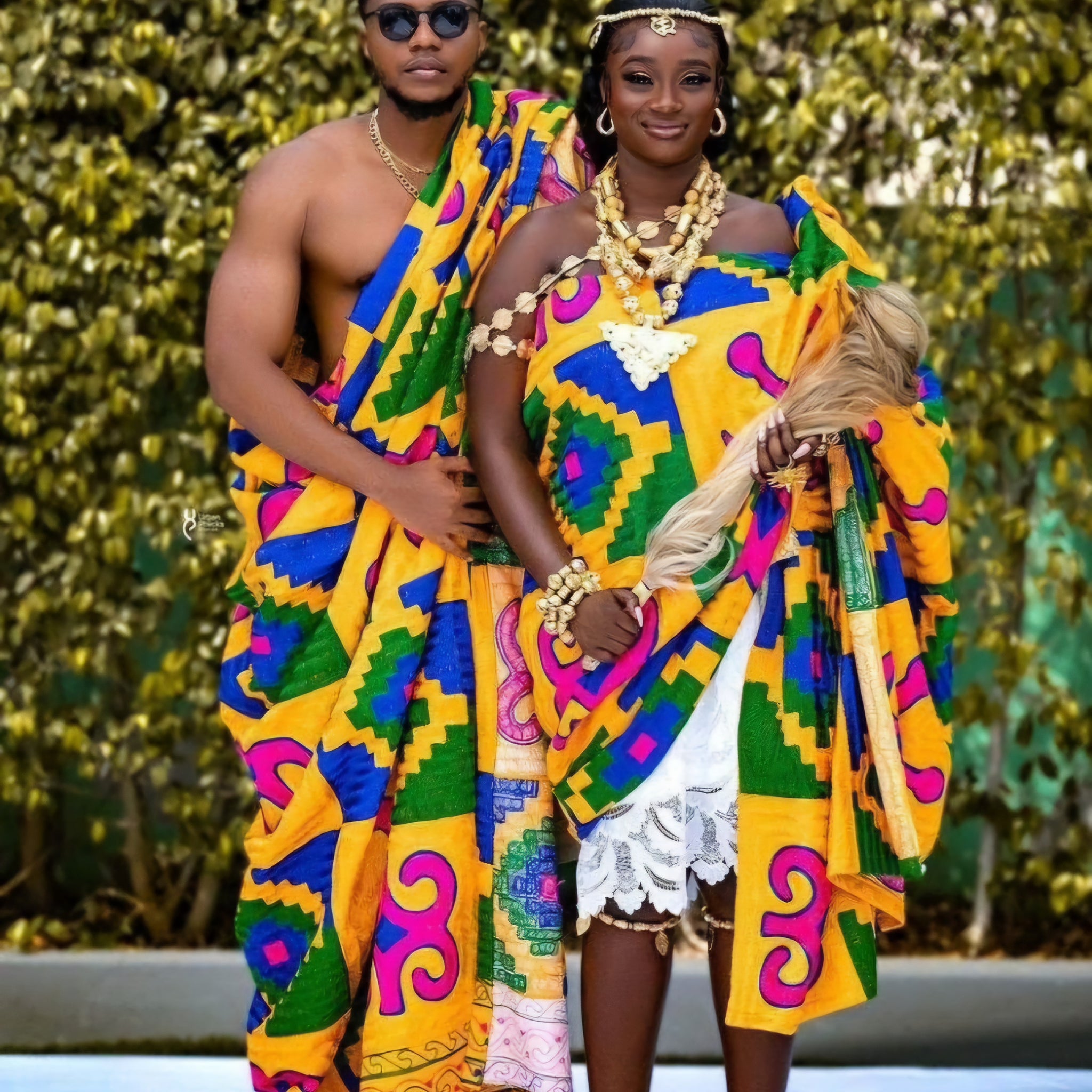 MG Royal Hand Weaved Kente Cloth R137