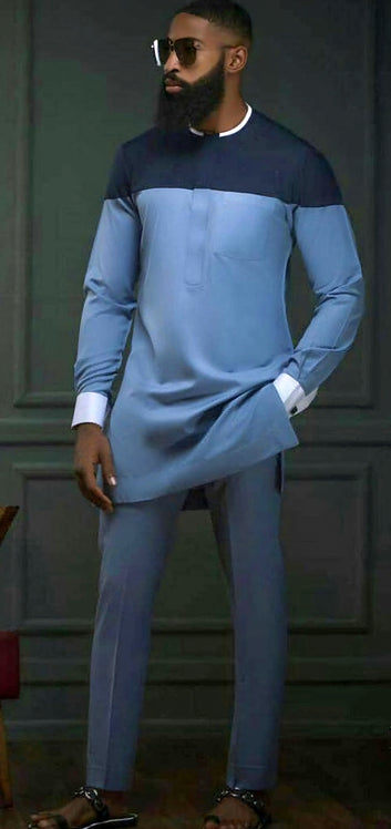 MG Men's Traditional African Wear/ Kafka, African Suit T233