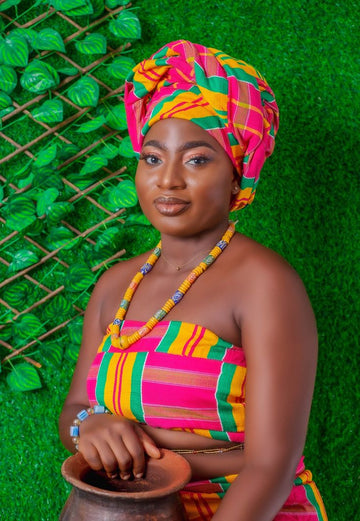 Authentic Hand Weaved Kente Cloth A303